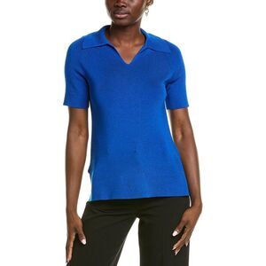 Lafayette 148 New York Womens Polo Sweater, Blue